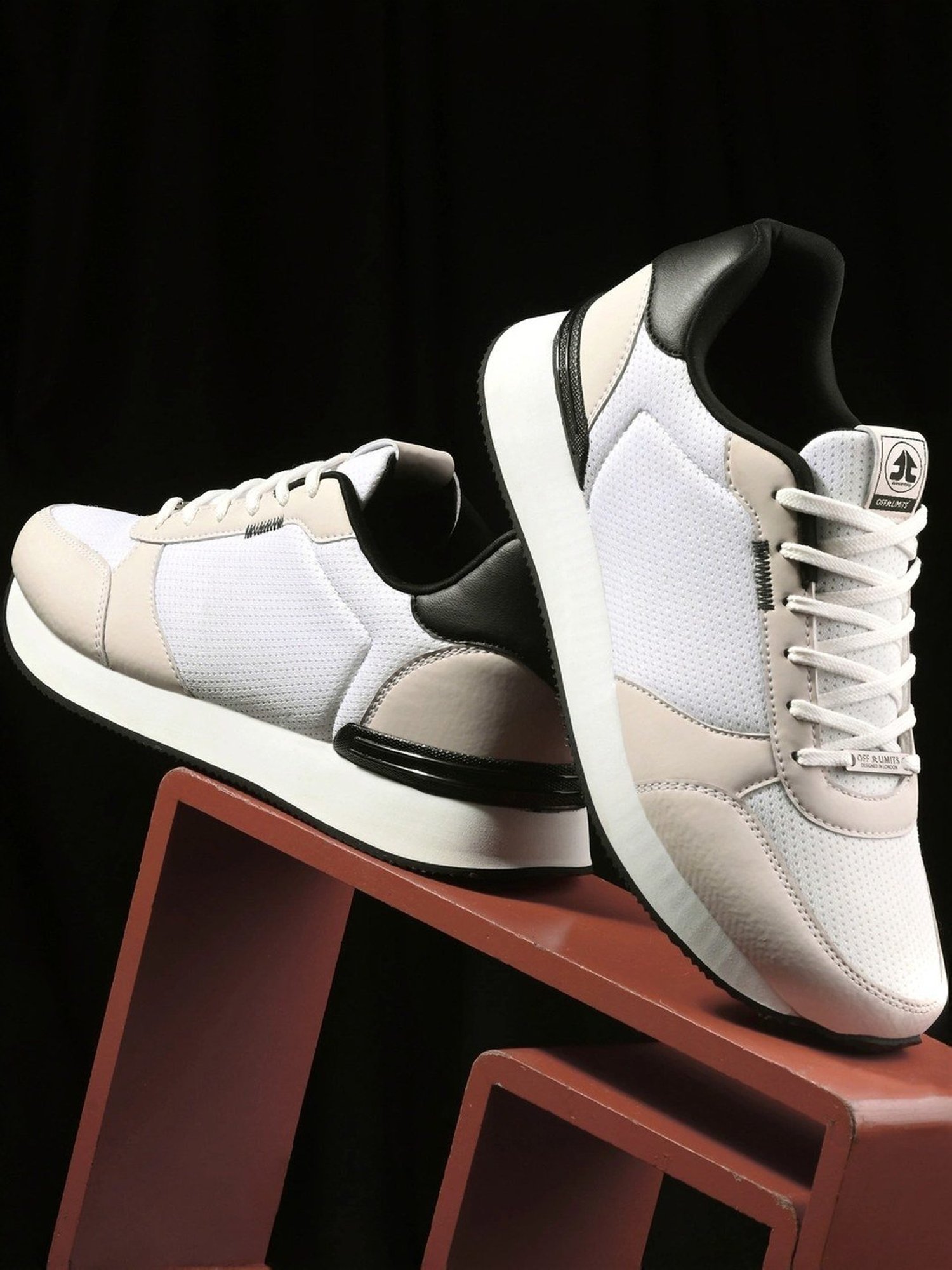 Off Limits Men's HARLEM Off White & Beige Casual Sneakers