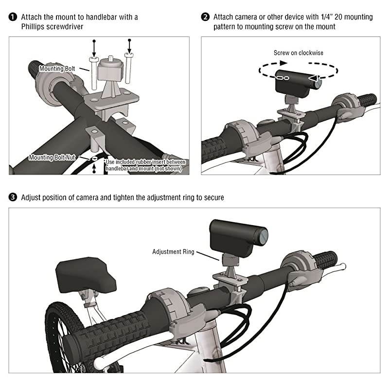 Camera Bike Motorcycle Handlebar Mount Holder for Sony Samsung Panasonic Nikon Cameras