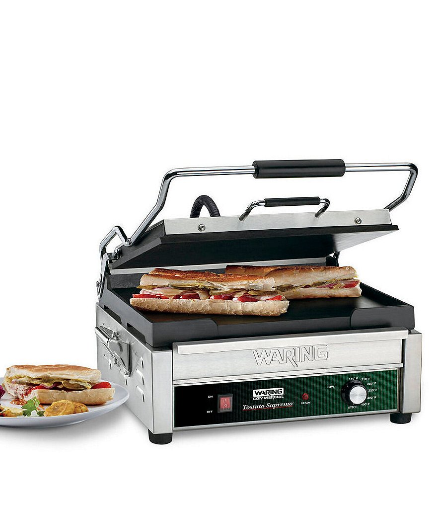 Waring Commercial Tostato Supremo Full Size 14#double; x 14#double; Flat Toasting Grill