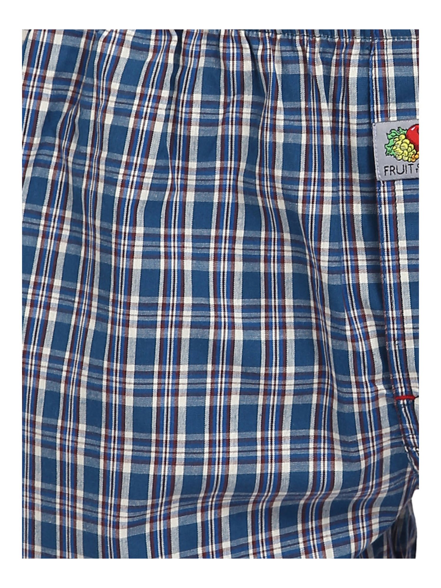 Fruit of the Loom Multicolor Cotton Regular Fit Checks Boxers (Pack Of 2)