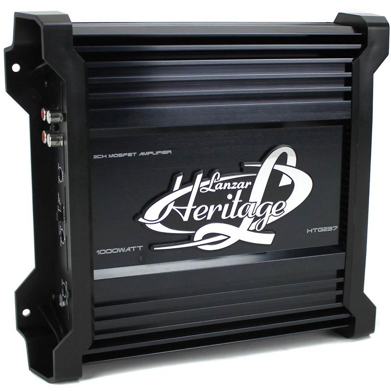 Lanzar HTG237 1000W Mono MOSFET Car Audio Power Amplifier Amp Stereo with 2 Ohm