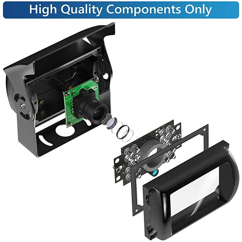 Backup Camera Heavy Duty IR Night Vision Waterproof for Trucks Car Vehicle Trailer Truck Van Tow rv Cab Cam Replacement Universal Auto Rear View Backup Camera with Cable