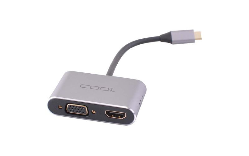 Codi 4-IN-1 USB-C Display Adapter - 1 x Type C Male USB