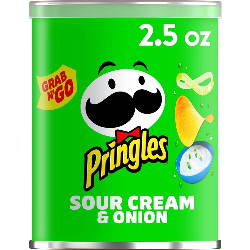 Pringles Grab & Go Large Sour Cream & Onion Potato Crisps Chips - 2.5oz