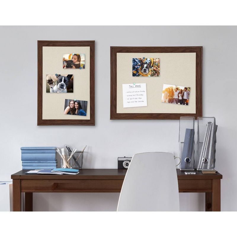 18.5" x 27.5" Bosc Pinboard Walnut Brown - DesignOvation