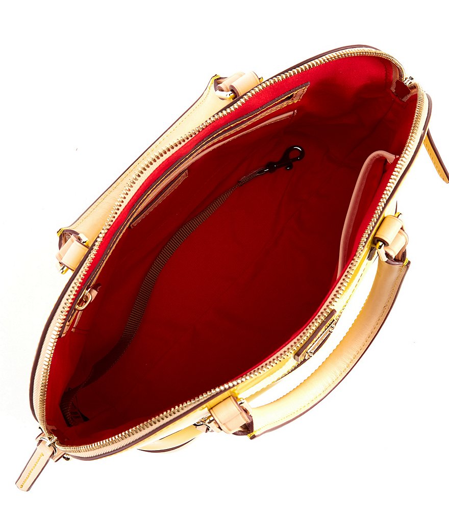 Dooney & Bourke Patent Collection Domed Zip Satchel Bag