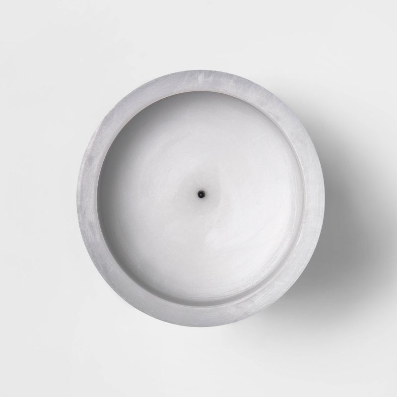 7"x 3" LED Unscented Metallic Silver Pillar Candle - Threshold™