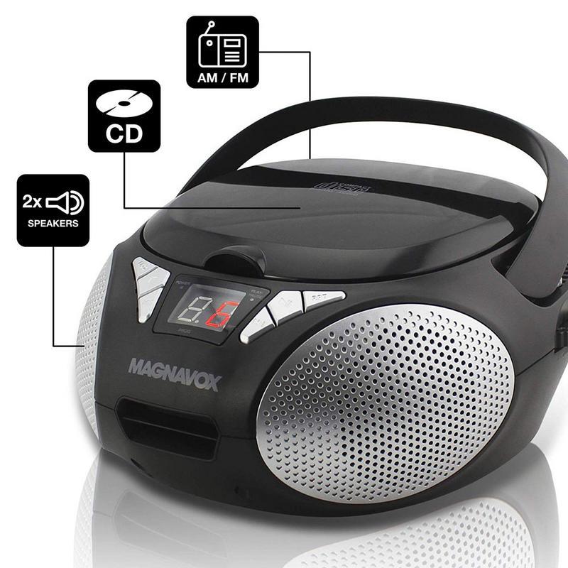 Magnavox CD Boombox with AM/FM Stereo Radio in Black (MD6924)