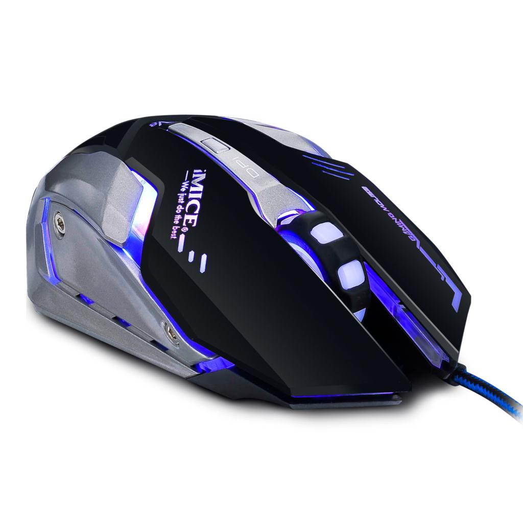 Funtech 4000DPI Wired Gaming Mouse 6 Buttons 500Hz Adjustable LED Optical Professional Gamer Mouse USB Computer Mice For PC Laptop V8