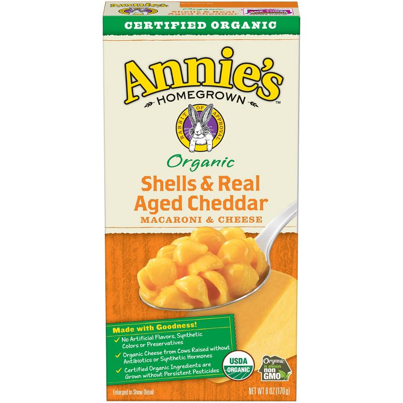 Annie's Organic Shells & Real Aged Cheddar Macaroni & Cheese Dinner 6oz