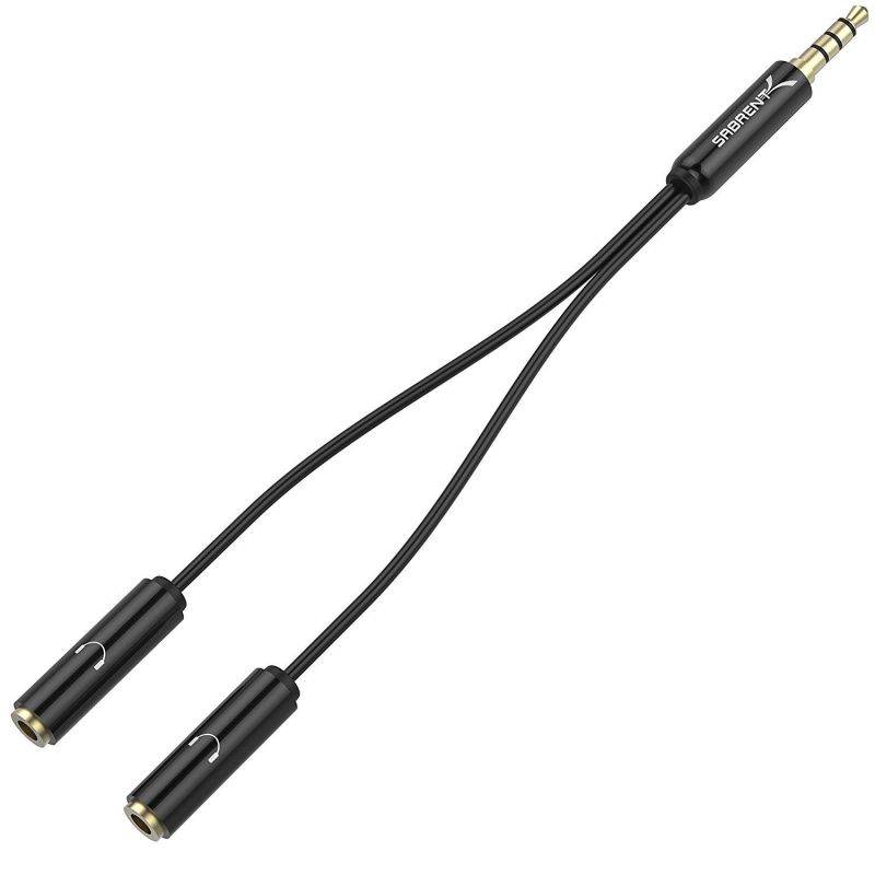 Sabrent 3.5mm Audio Stereo Y Splitter Adapter for Speaker and Headphones (CB-35X2)