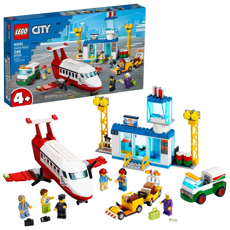 LEGO City Central Airport Playset LEGO Building Toys for Kids 60261