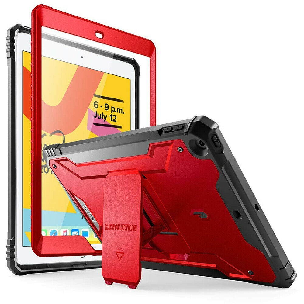 Poetic For iPad 10.2 (2020/2019) Tablet Case,Full Coverage w/stand Cover Red