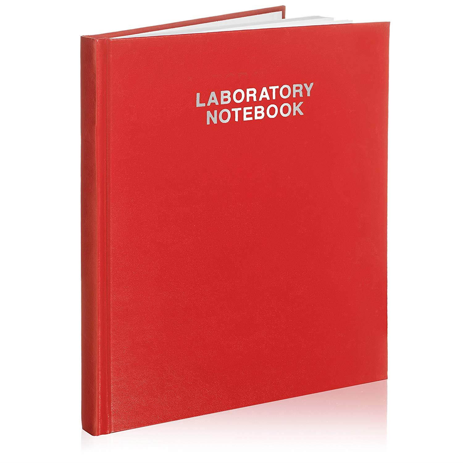 Scientific Notebook Company, Laboratory Notebook, 192 Pages 3001HC Red Hard Cover