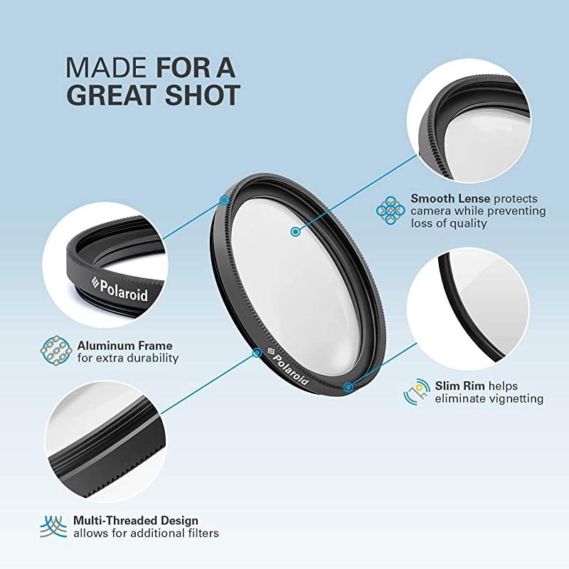 Optics 62mm 4Piece Filter Kit Set UVCPL Warming FLD includes Nylon Carry Case Compatible w All Popular Camera Lens Models