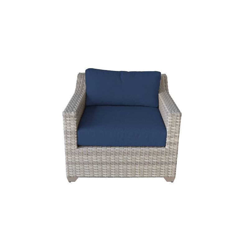 Fairmont 6pc Patio Seating Set with Cushions - Navy - TK Classics