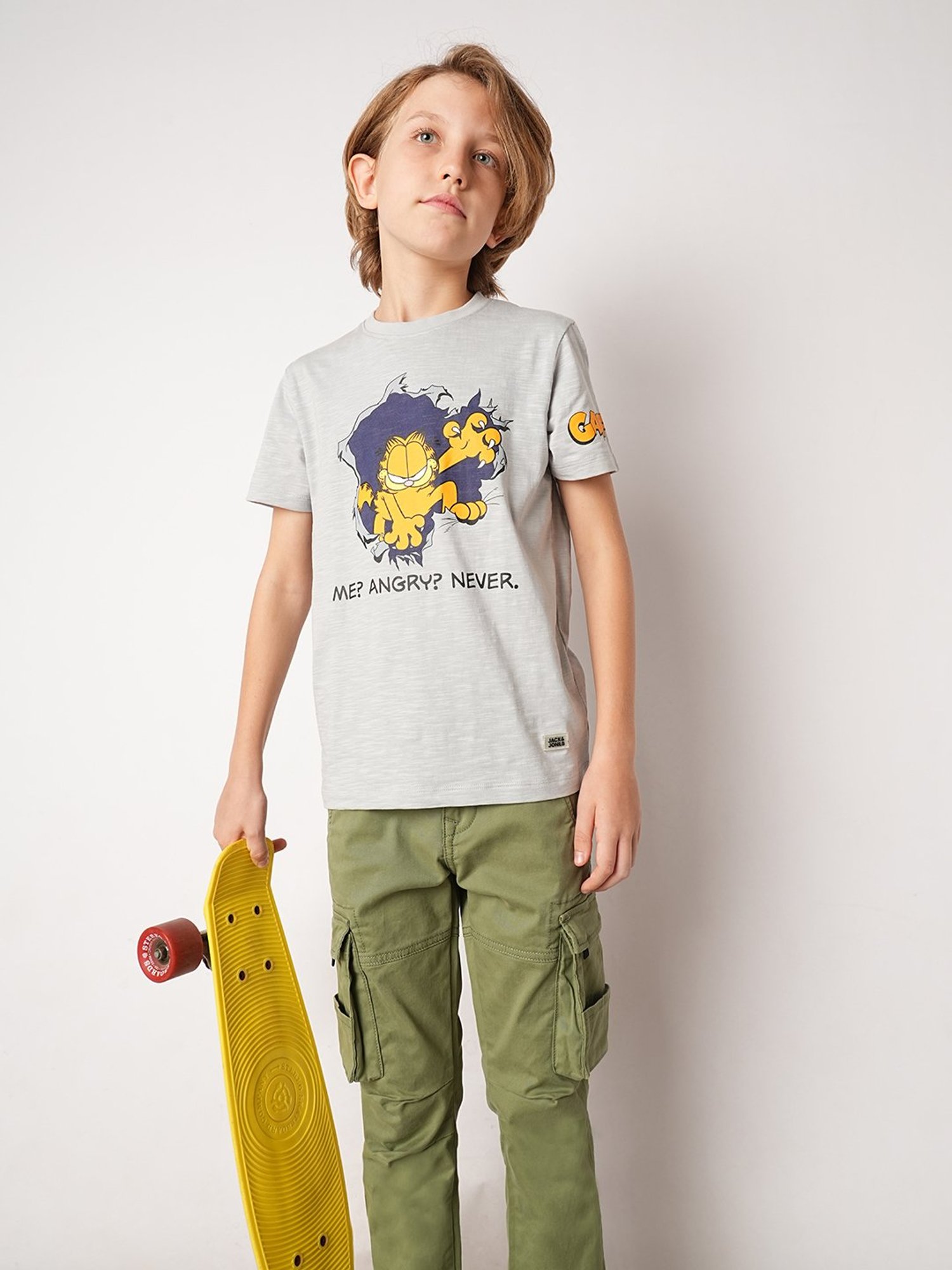 Jack & Jones Junior Dark Grey Printed T-Shirt