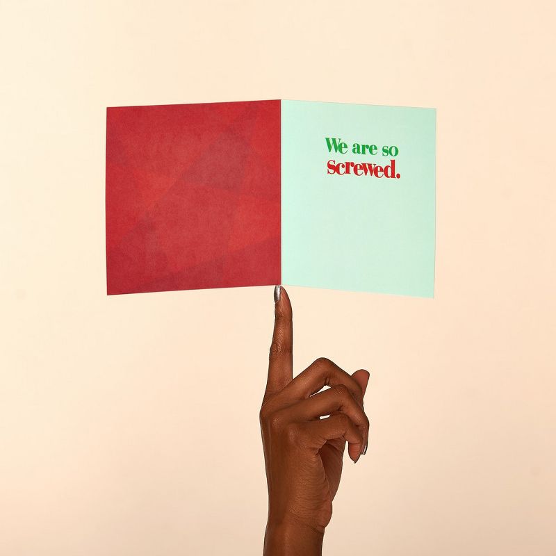 "He Knows If We've Been Bad or Good" Santa Lettering Card