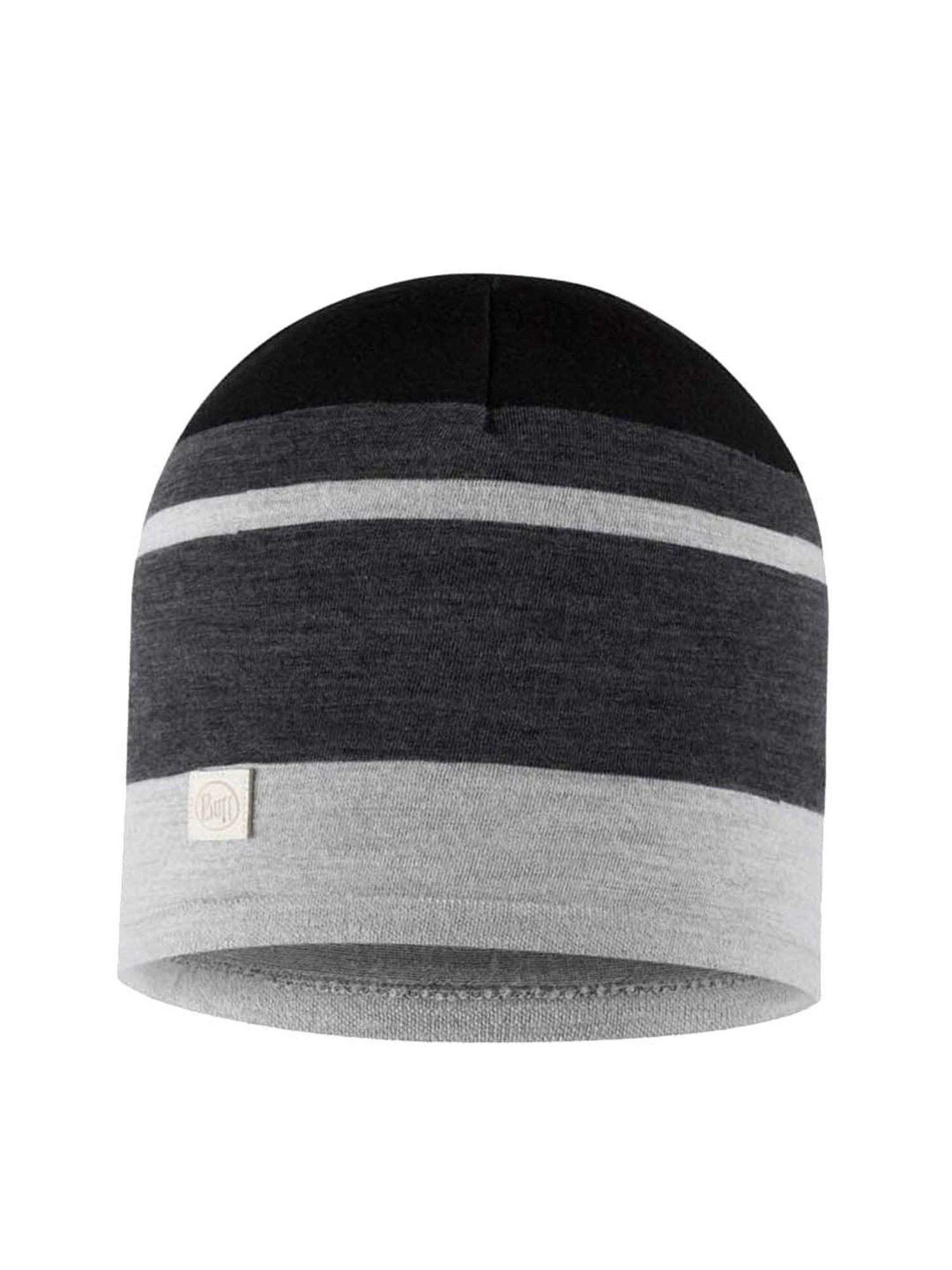 BUFF Merino Move Grey & Black Striped Beanies