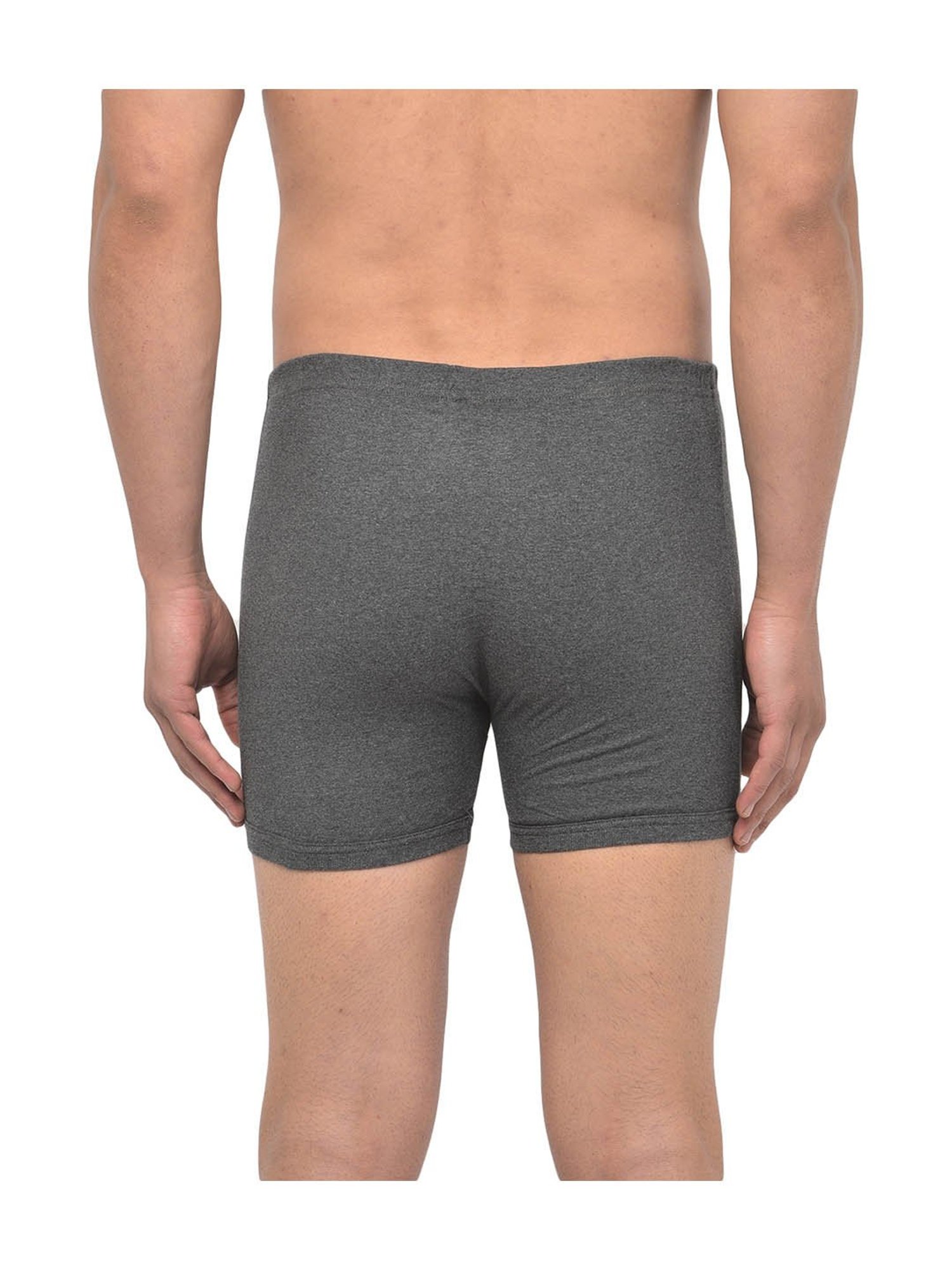Woodland Dark Grey Cotton Solid Trunks