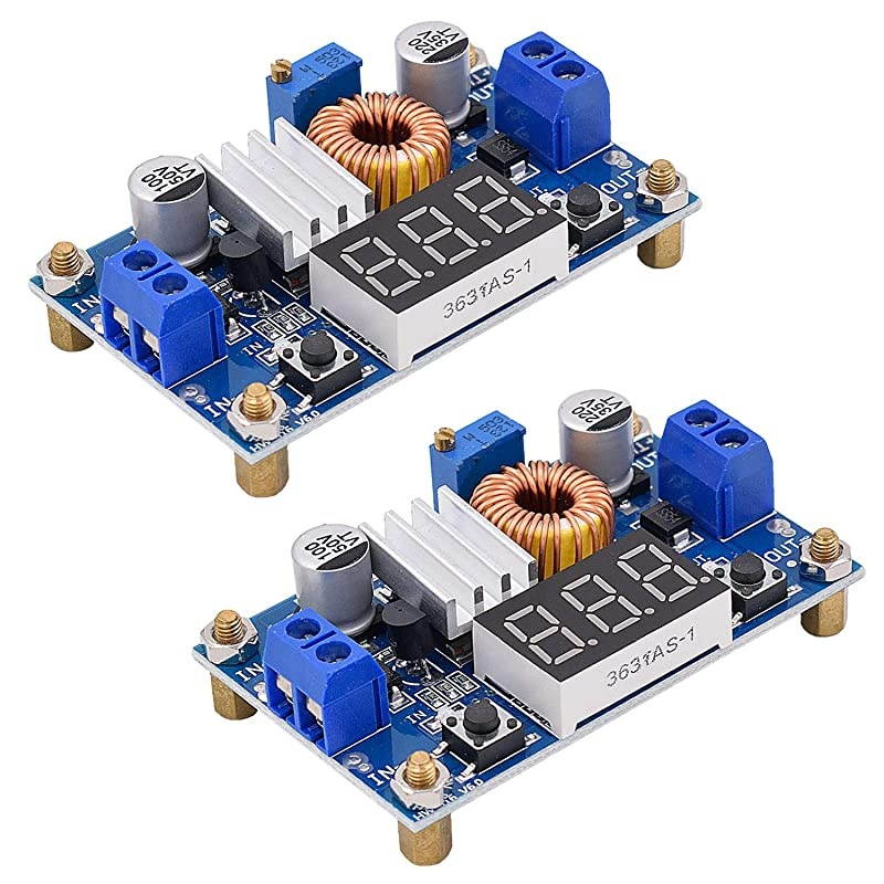 Pack] DC-DC 5A Buck Converter 4-38V to 1.5-36V Step Down Voltage Regulator High Power Module with LED Display
