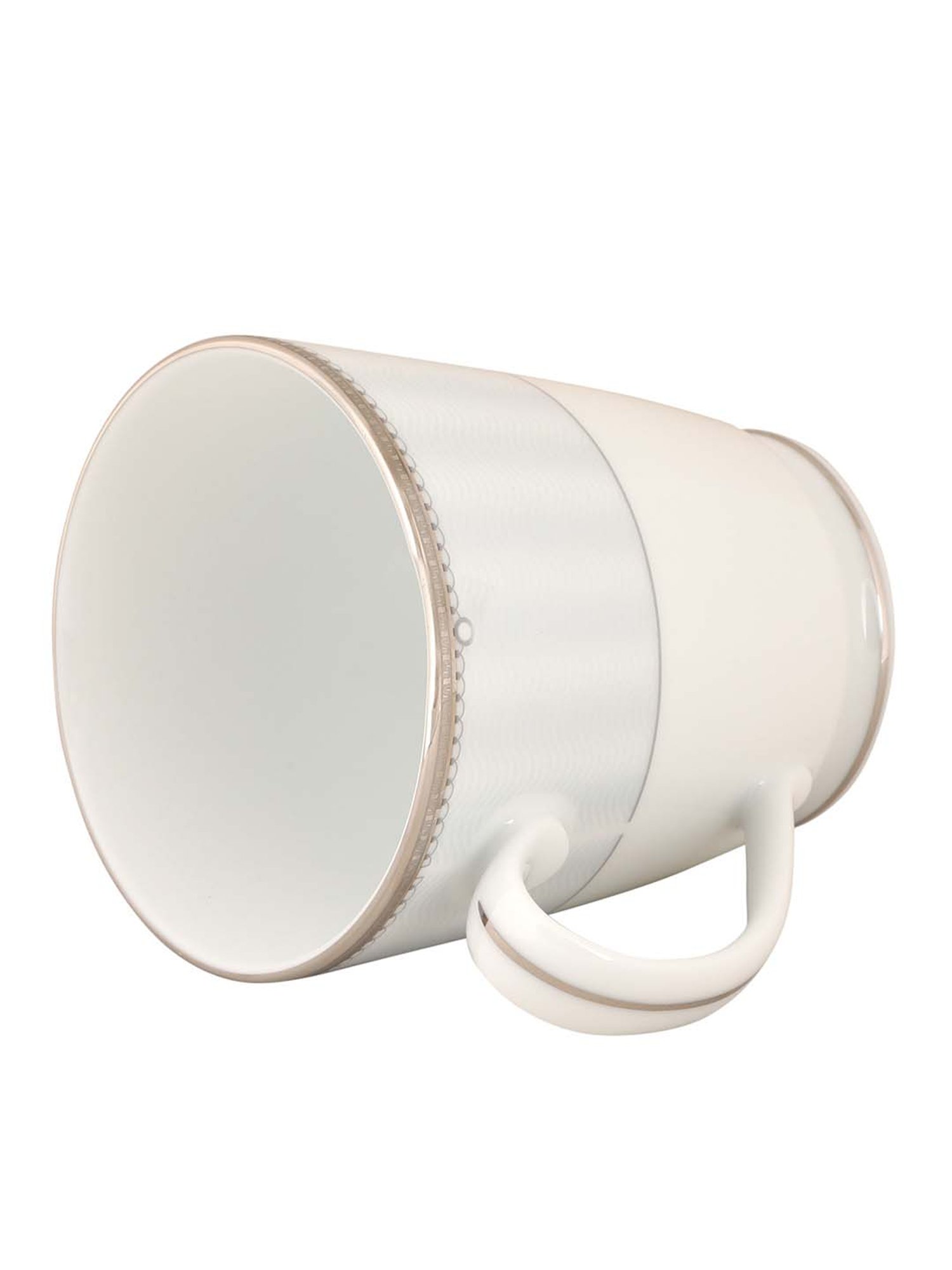 NORITAKE Hearth Off-White & Light Grey Porcelain Tea Mug (0.37 L) - Set of 2