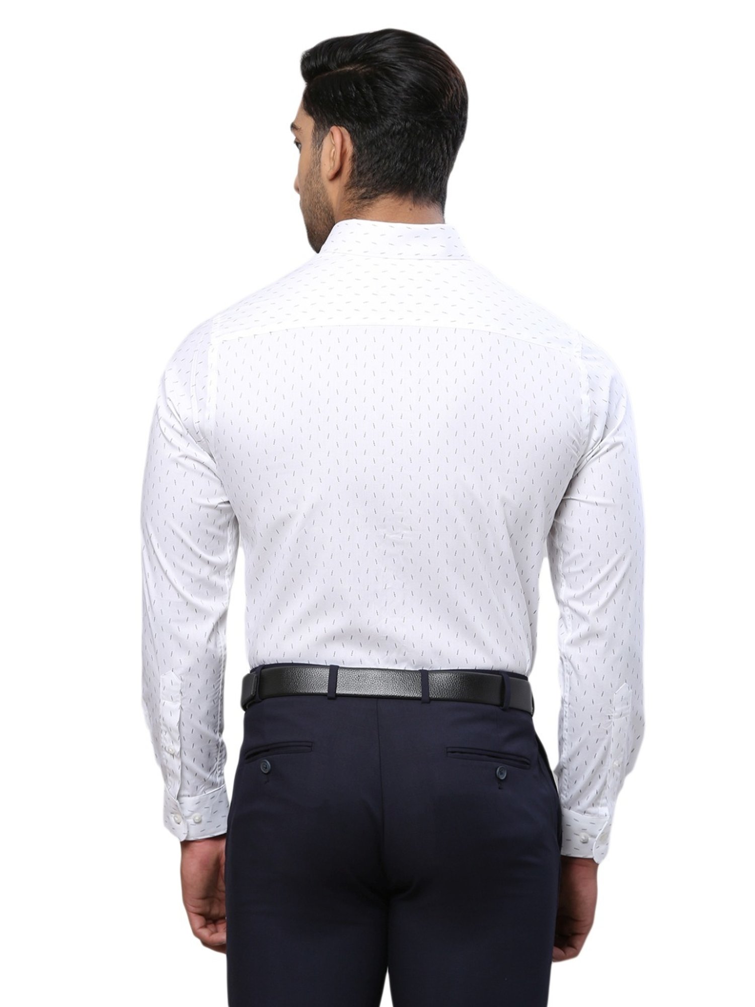 Raymond Blue Slim Fit Printed Shirt