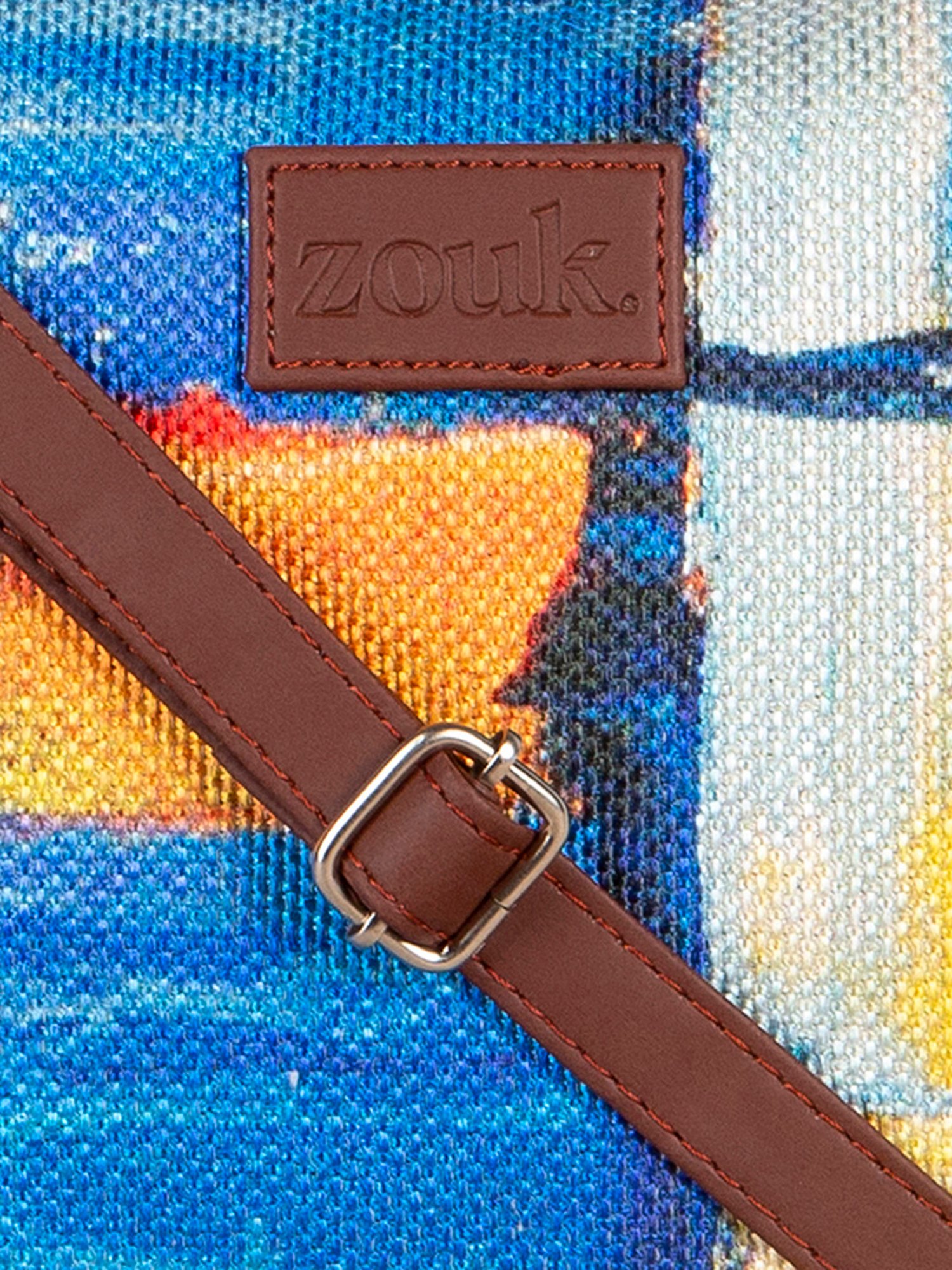 ZOUK Multicolor Printed Medium Sling Handbag