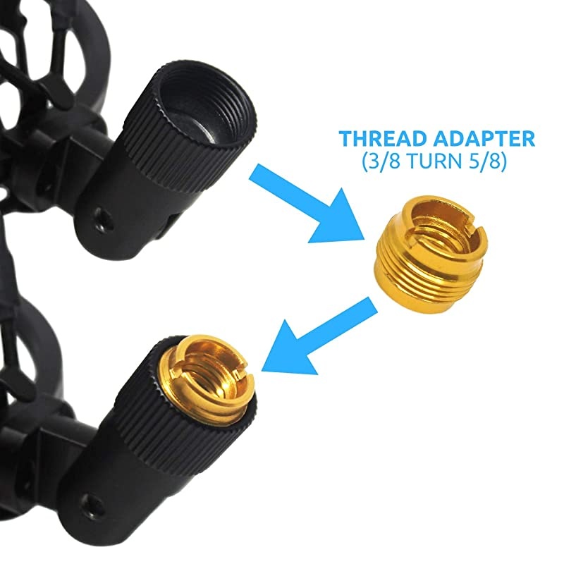 AT2020 Foam Windscreen with Shock Mount by  Mount Made from Quality Materials to Eliminate Vibrations Acoustic Foam Act as a Pop Filter for your Mic Black Bundle