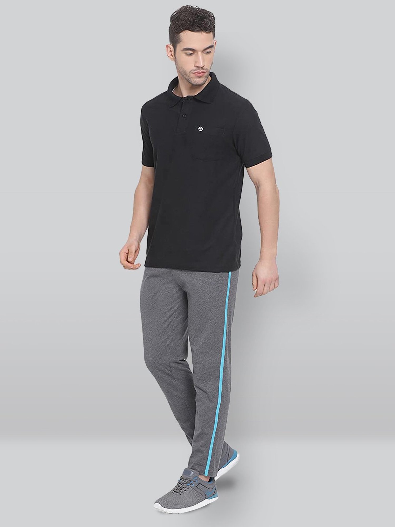 Lux Nitro Black Regular Fit Polo T-Shirt