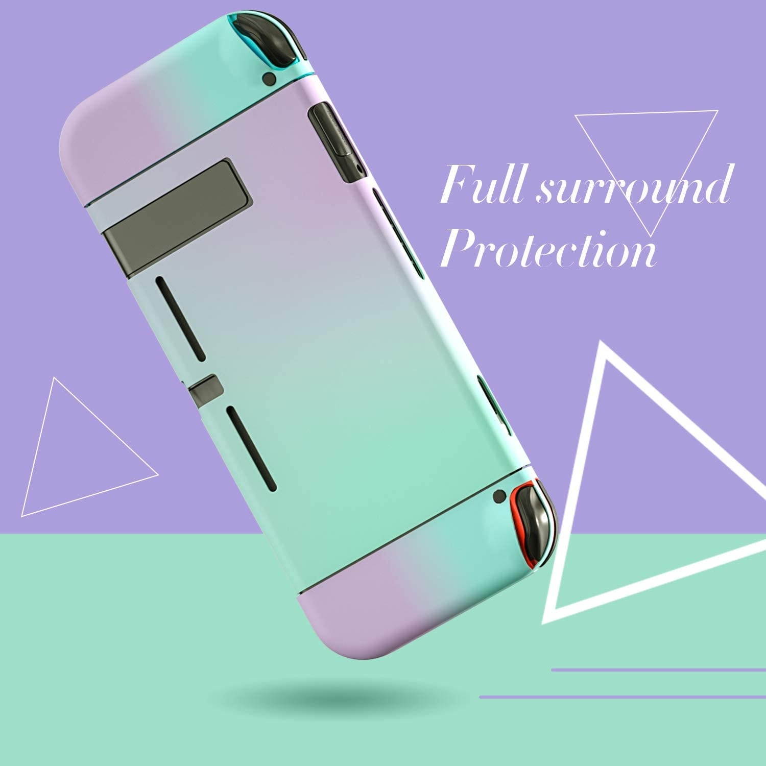 Protective Case for Nintendo Switch, Hard Case for Nintendo Switch - Purple and Blue