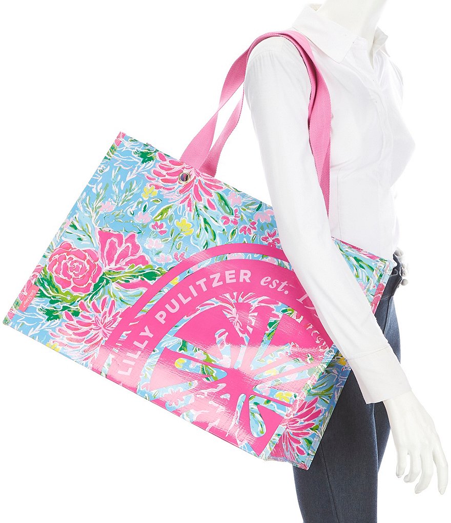 Lilly Pulitzer Bunny Business Market Tote Bag