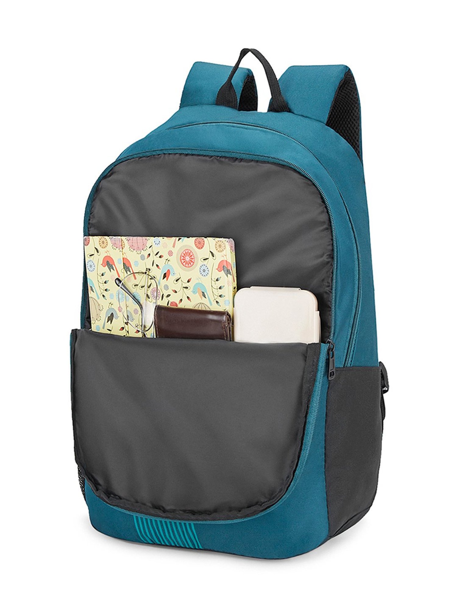 The Vertical Kenneth Teal Textured Medium Backpack