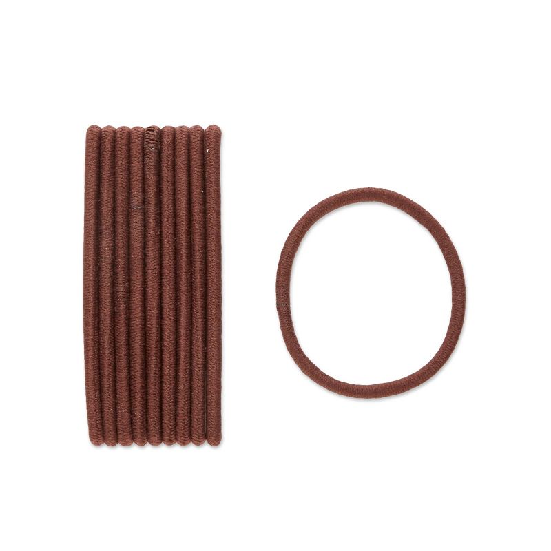 scunci Basics Comfy Elastics - Brown - 10pk