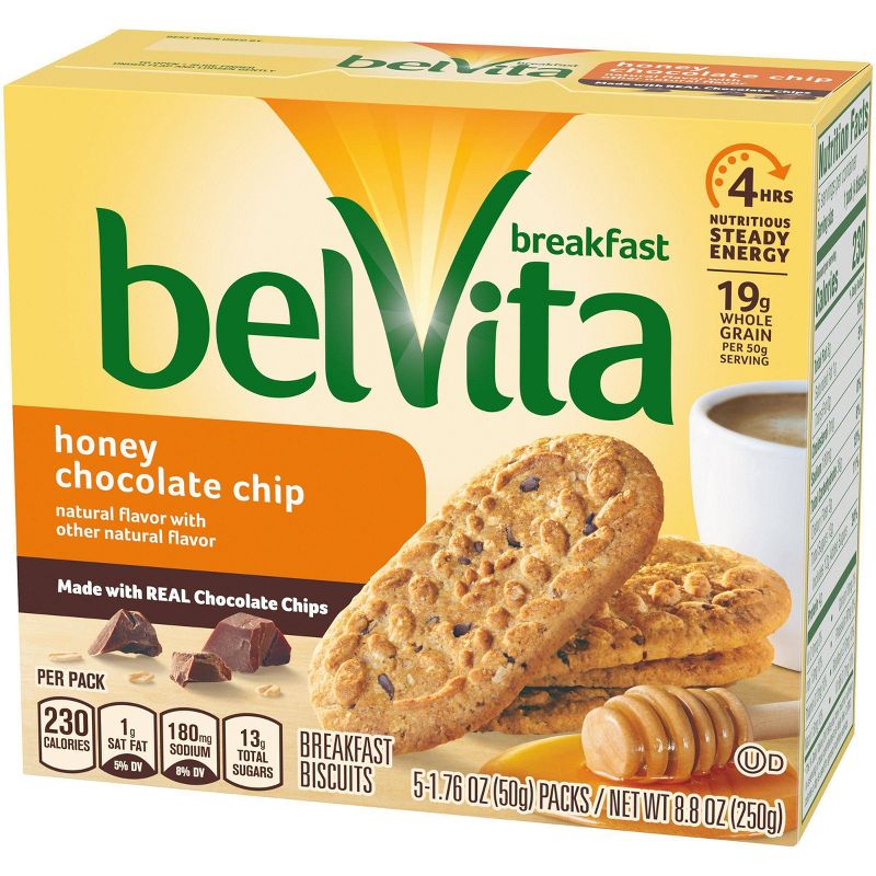 belVita Honey Chocolate Chip Breakfast Biscuits - 5 Packs