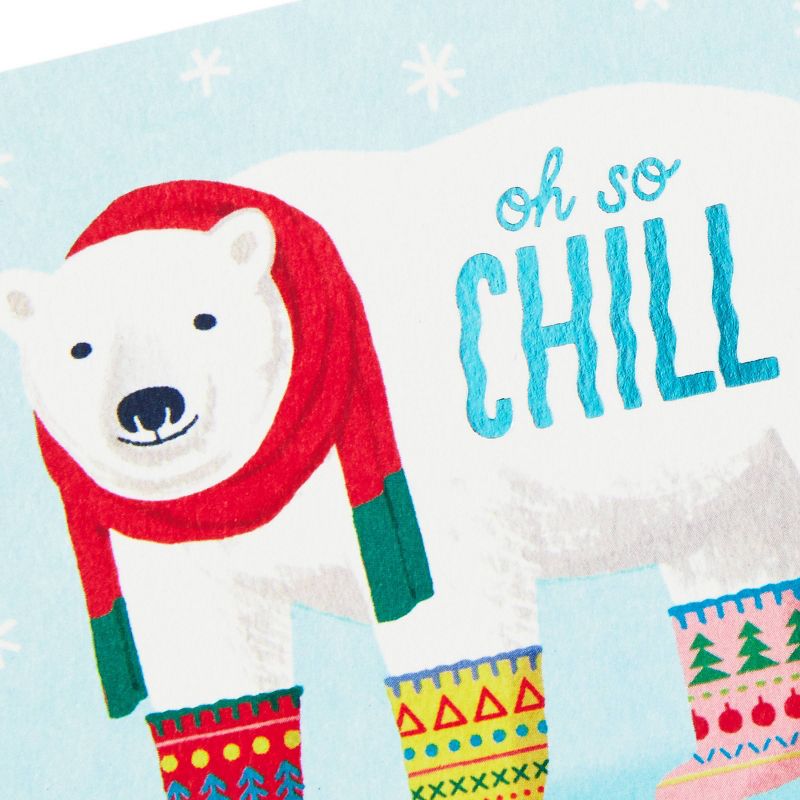 8ct Hallmark Studio Ink Polar Bear in Stocking Boxed Cards