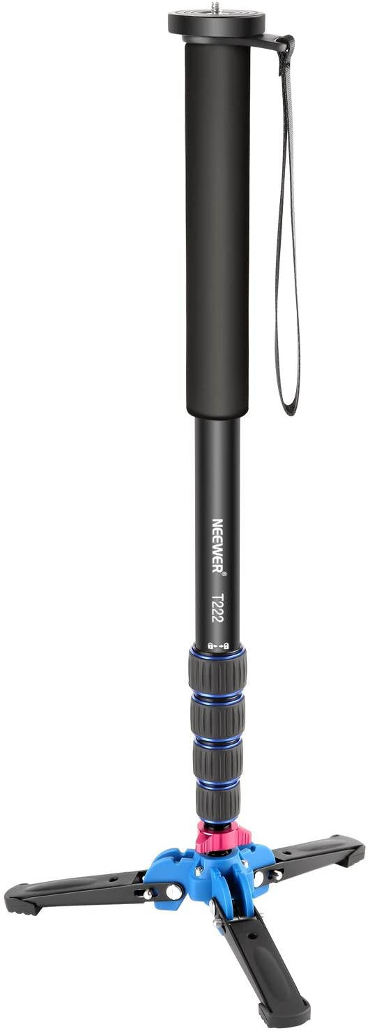 Extendable Camera Monopod with Removable Foldable Tripod Support Base:Aluminum Alloy20-66 inches/52-168 centimeters for Canon Nikon Sony DSLR CamerasPayload up to 11 pounds/5 kilograms