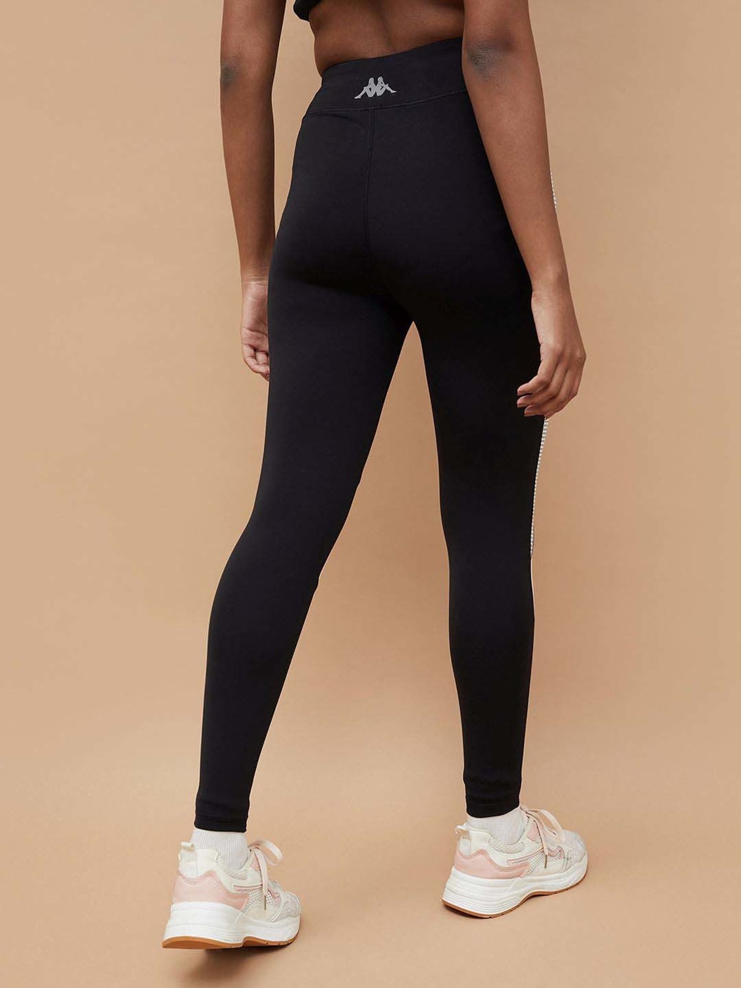 KAPPA Black Printed Sports Tights