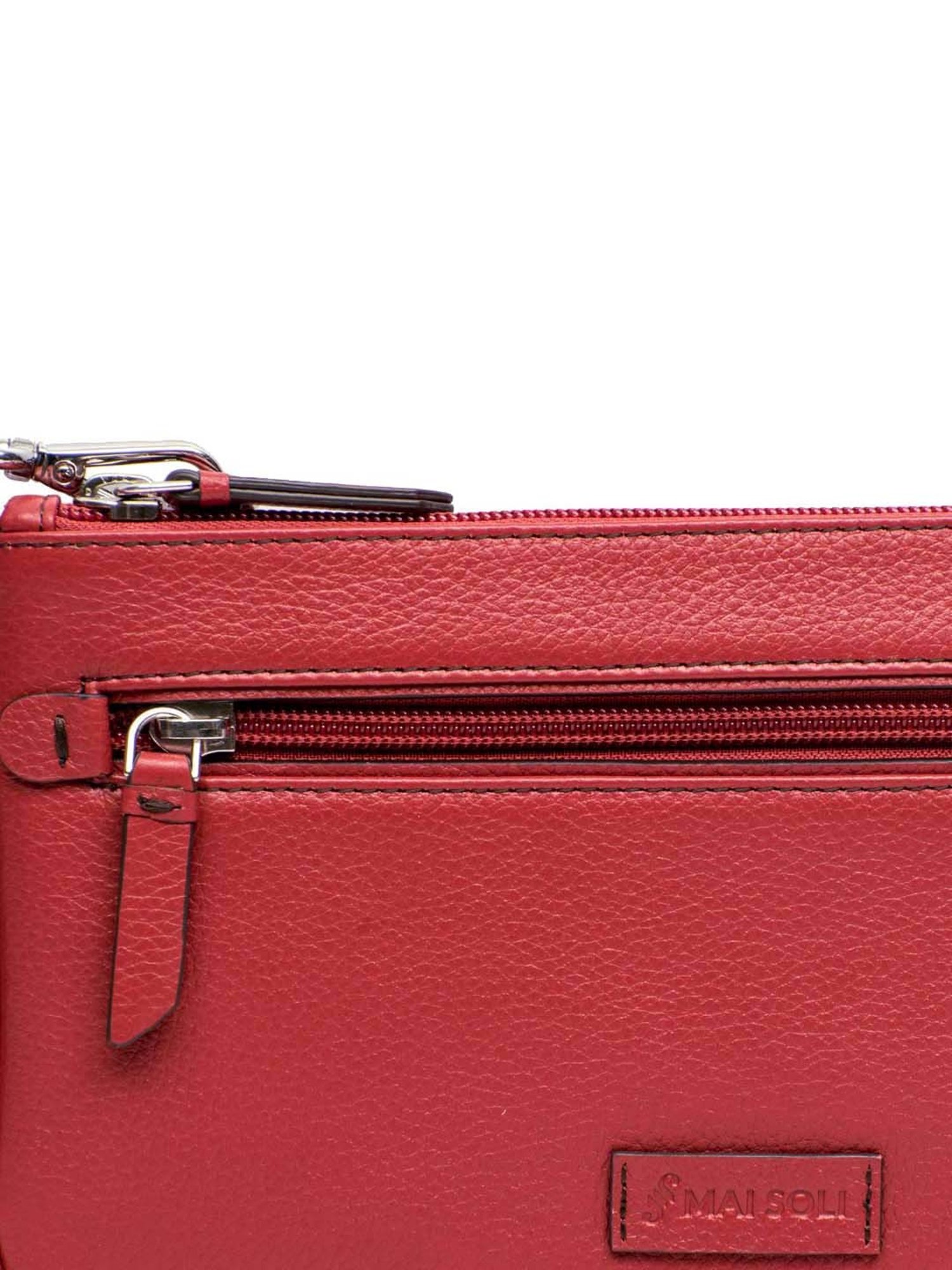 Mai Soli Virginia Large Slim Wristlet Pouch - Red