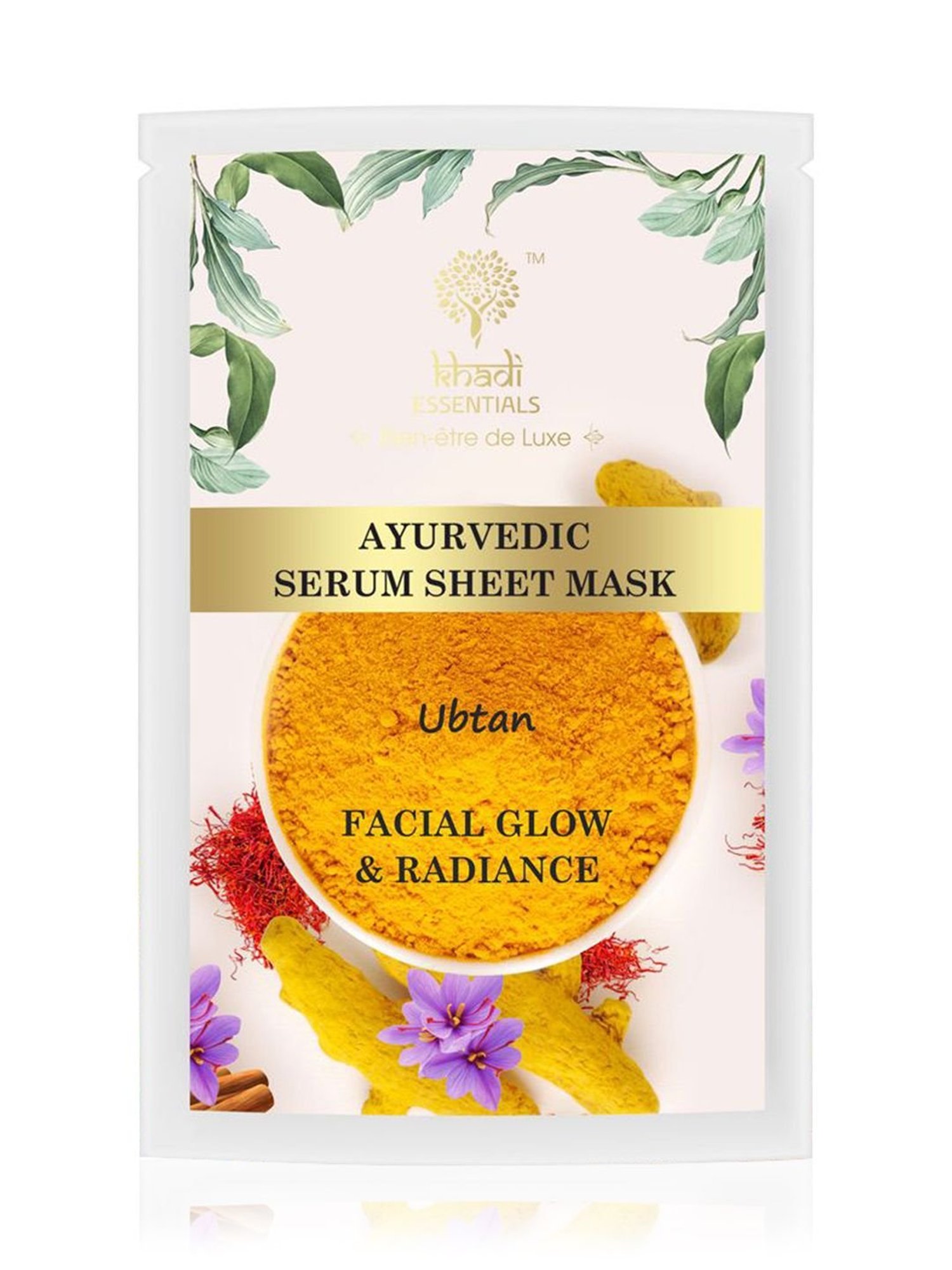 Khadi Essentials Ubtan Ayurvedic Serum Sheet Mask - 20 ml