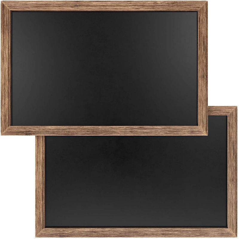 22" x 32" Cates Barn Door Wood Framed Chalkboard Rustic Brown - Kate and Laurel