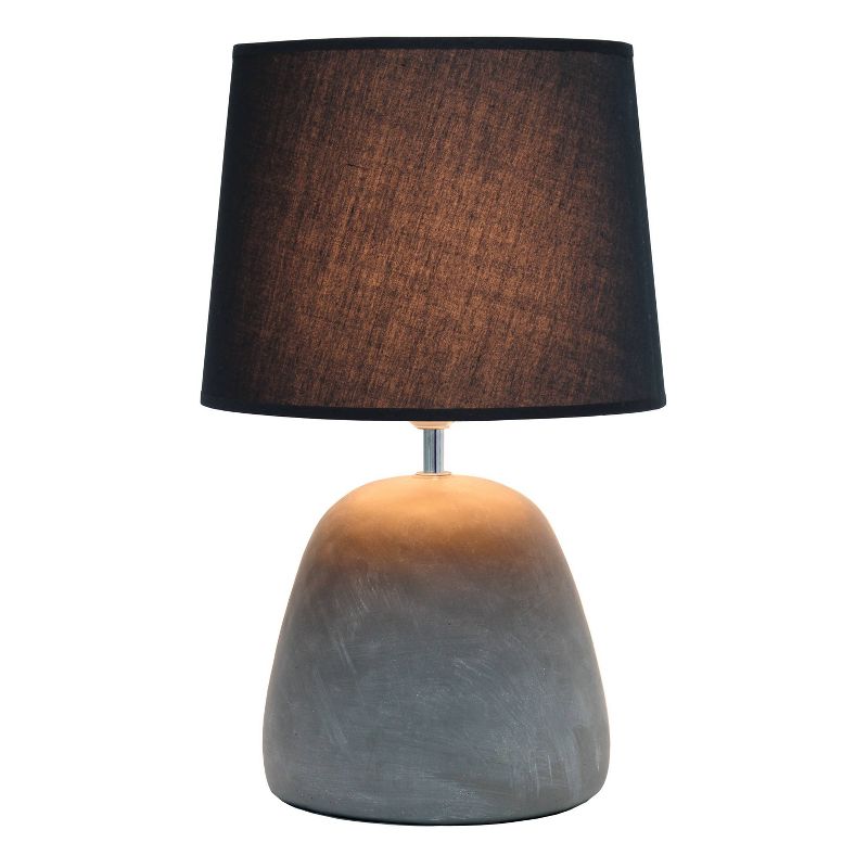Round Concrete Table Lamp with Shade Black - Simple Designs