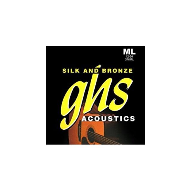 ghs silk/phospor bronze light acoustic guitar strings 1254