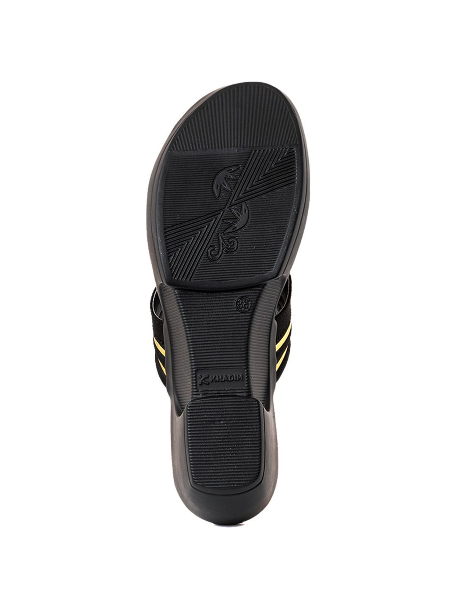 Khadim Women's Black Thong Wedges