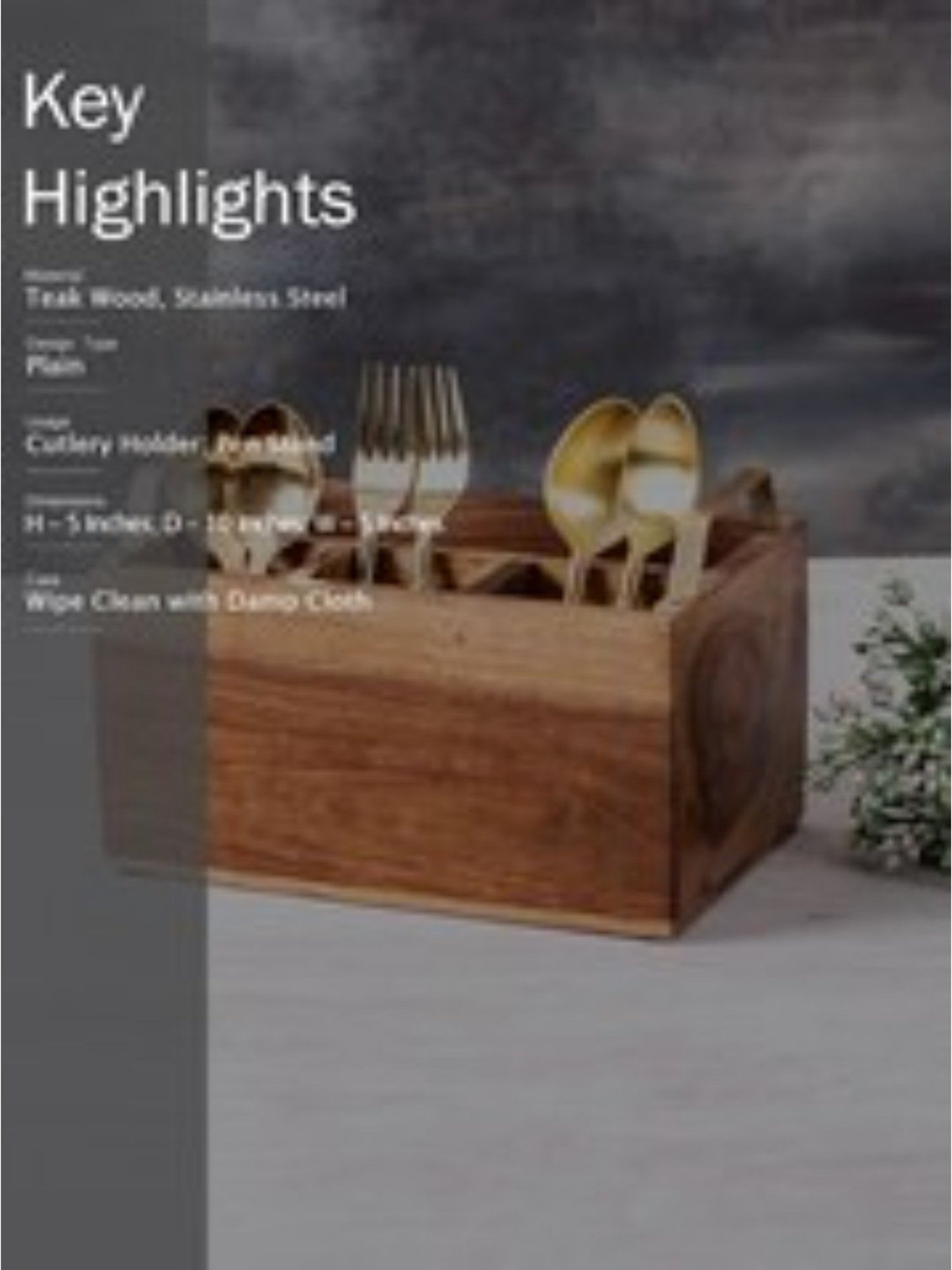 Home4U Iona Multi Wood Cutlery (2 Pcs)