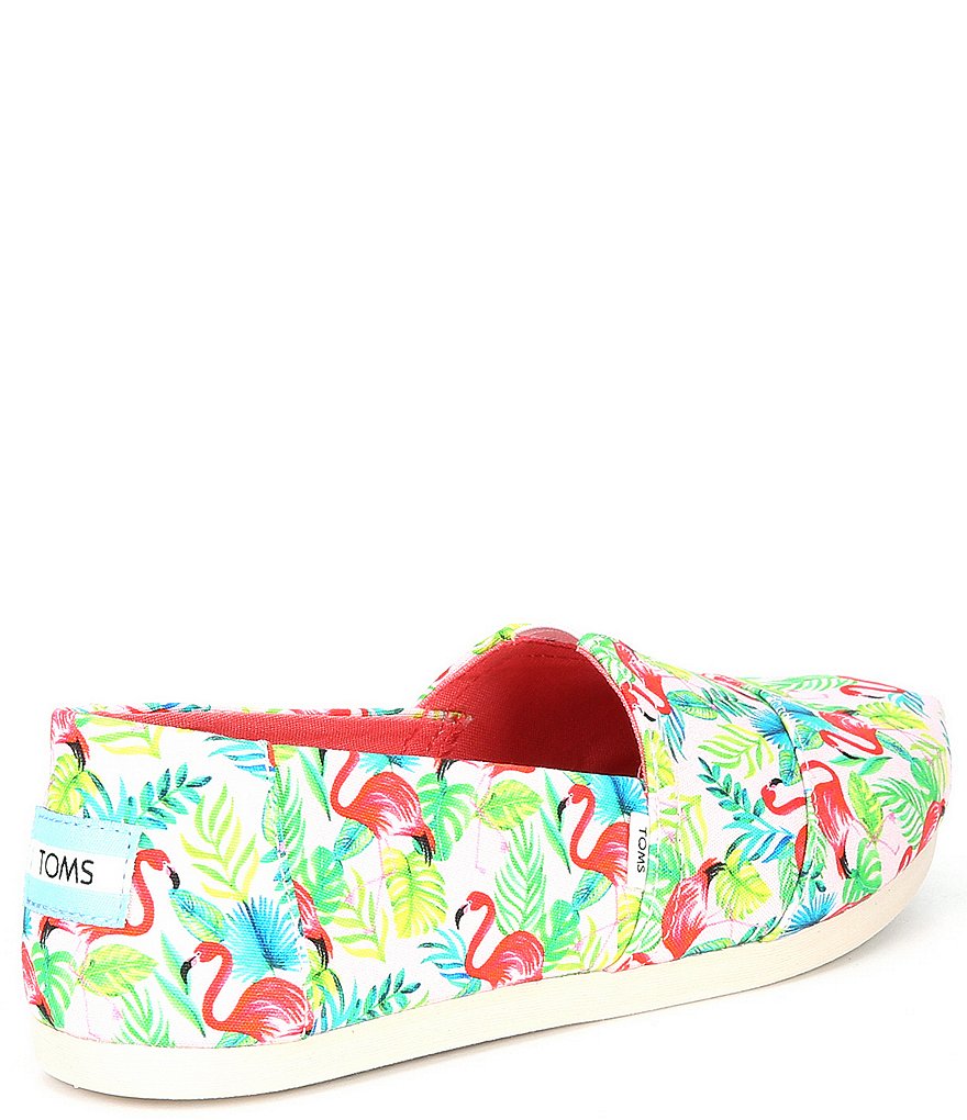 TOMS Women's Alpargata CloudBound Flamingo Print Slip-Ons