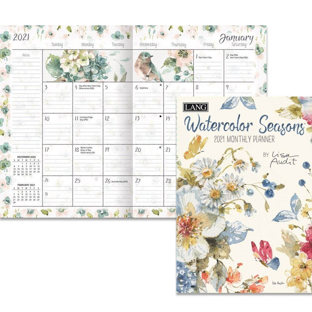 Lang Companies, 2020 Watercolor Seasons Monthly Planner