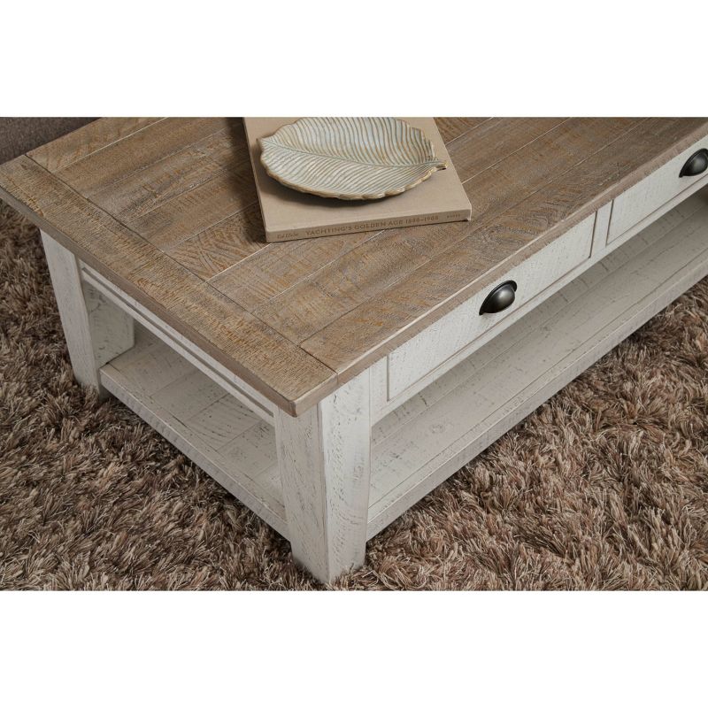 Wyatt Cocktail Table White/Tan - Lane Home Furnishings