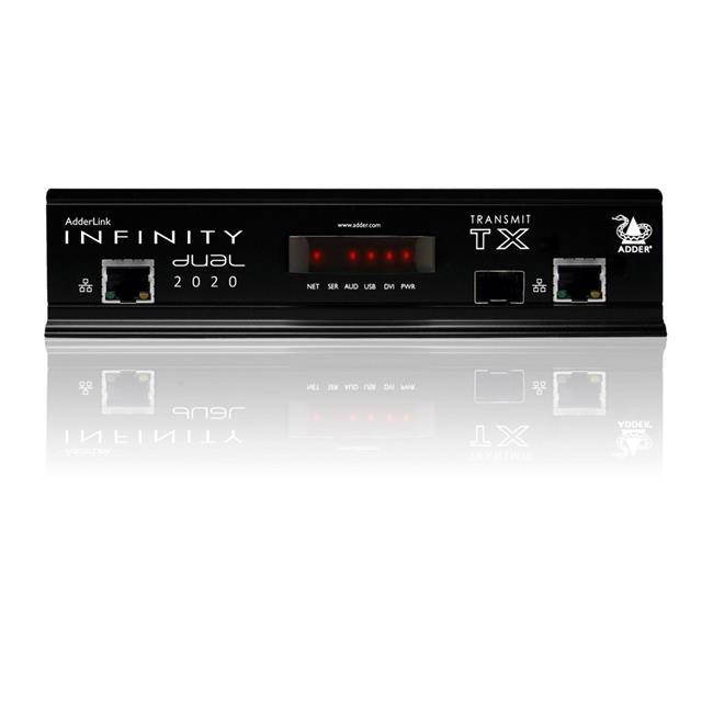 Adder - ALIF2020T-US - AdderLink INFINITY extender Transmitter - Dual head single link DVI, USB and audio extension over