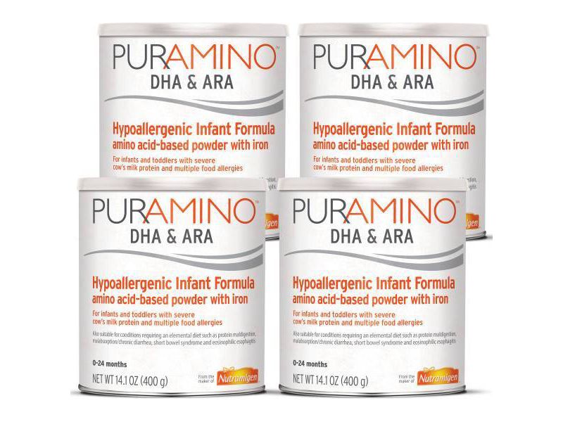 Enfamil PurAmino DHA and ARA Hypoallergenic Powder with Iron Formula - 4ct/14.1oz Each